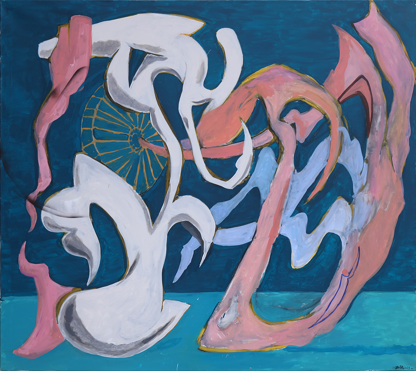 Pivot 1, 2023, Acrylic on canvas, 150x170cm